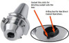 SOWA GS Tooling CAT50 Direct Coolant End Mill Holder, 1/2" Hole Diameter, 8.00" Gauge Length - 522-142