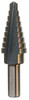 Precise 1/4-3/4" x 1/16" Hole Range, High Speed Steel Step Drill w/9 Steps - 5000-0015