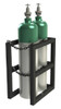 Durham Mfg. Gas Cylinder Rack, 30" x 12" x 30", 2 Cylinder Capacity, 3 Concrete Anchors - GCRV-301230-08T