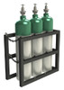 Durham Mfg. Gas Cylinder Rack, 44" x 12" x 30", 3 Cylinder Capacity, 4 Concrete Anchors - GCRV-441230-08T