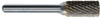 Precise SA-6, 5/8” Cut Diameter, 1” Cut Length Cylindrical Shape Carbide Burr - 3000-0106