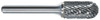 Precise SC-5, 1/2" Cut Diameter, 1" Cut Length, Cylindrical Ball Nose Carbide Burr - 3000-0115