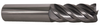 PROMAX Tools 5 Flute Solid Carbide nACRo Coated Finishing End Mill, 1/4" Size & Shank Diameter, 3/8" Length of Cut, 2" Overall Length, .010" Radius