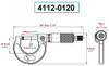 Dasqua 3-4" .0001" Outside Micrometer - 4112-0120