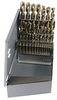 Rushmore USA 29 Piece Cobalt Screw Machine Stub Length Drill Set, 1/16" to 1/2" by 64ths - RM29CO