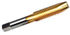 Rushmore USA TiN Coated H.S.S. 2 Flute Spiral Pointed Plug Tap, H3, Thread Size #8-32