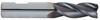 Niagara Cutter ELITE Series 3 Flute Solid Carbide AlTiN Coated Single End Mill, 3/8" Size & Shank Dia., 1" Length of Cut, .015"-.020" Corner Radius, 2-1/2" Overall Length