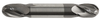 Rushmore USA 4 Flute Solid Carbide ALTiN Coated Ball Nose Double End Mill, 7/16" Size, 1/2" Shank Diameter, 9/16" Flute Length, 2-3/4" Overall Length