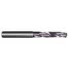 Rushmore USA Solid Carbide AlTiN 5XD Coolant Thru Jobbers Drill, #12 Size, 0.189" Decimal Size, 0.2362" Shank Diameter, 1.732" Flute Length, 3.22" Overall Length