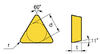 Terra Carbide 60° Triangle, Indexable Carbide Turning / Boring Insert, TPEE1.8(1.5)1 APC5T