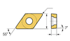 Walter 55° Diamond, Indexable Carbide Turning / Boring Insert, DCMT3(2.5)1-FM4 WMP20S