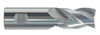 Rushmore USA 3 Flute Solid Carbide Coarse Pitch Roughing Single End Mill, 3/4" Size, 1-5/8" Length of Cut, .025" Chamfer, 4" Overall Length