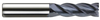 Rushmore USA 4 Flute Variable Helix Solid Carbide nACo Coated Single End Mill, 1/4" Size & Shank Diameter, 3/4" Length of Cut, .020" Radius, 2-1/2" Overall Length