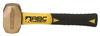 ABC Hammers 8" Fiberglass Handle, Brass Drilling Hammer, 1-1/2" Face Diameter, 2 lbs. Head Weight, 9.5" OAL - ABC2BFS