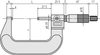 Mitutoyo Digit Outside Micrometer Set, 0-100mm (4 pcs.) - 193-916