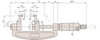 Mitutoyo Caliper Jaw Micrometer, 0-25mm - 143-101