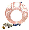 AGS 1/4 x 25 Nickel Copper Brake Line Coil and Tube Nut Kit - AKCNC-425K