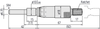 Mitutoyo Micrometer Head, Medium-Sized, Standard, 0-25mm - 150-801