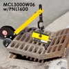 Magnetic Manhole Cover Lift Dolly, Steel with 6" wheels - MCL2000W06