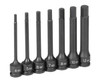Grey Pneumatic 3/8" Drive 7 Piece 4" Length Metric Hex Driver Set - GY1247MH