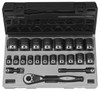 Grey Pneumatic 1/2" Drive 12 Point 22 Piece Fractional Duo Socket Set - GY82222