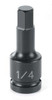 Grey Pneumatic 1/4" Drive x 1/4" Hex Driver - GY9908F