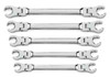GEARWRENCH 5 Piece SAE Flex Flare Nut Wrench Set - KD81910