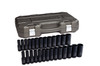 GEARWRENCH 27 Pc 1/2" Drive 6 Point SAE and Metric Deep Impact Socket - KD84949N