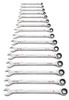 GEARWRENCH 16 Pc. 120XP Universal Spline SAE XL Combination Ratcheting - KD86451