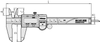 Mitutoyo Digital Caliper, ABSOLUTE Digimatic Caliper Series 500, Range: 0-200mm OD & ID meas. w/ SPC output - 500-152-30