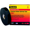 3M 2" x 30 ft. x 30 mil Black Rubber Electrical Tape Rubber Adhesive, 0 to 194°F, 750 V/mil, Series 130C 7000006091 - 61922266