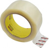 3M 2" x 55 Yd Clear Rubber Adhesive Sealing Tape Polyester Film Backing, 3.43 mil Thick, 69 Lb Tensile Strength, Series 355 7000028906 - 04582797