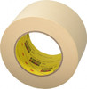 3M 3" Wide x 180 ft. Long x 5.9 mil Tan Paper Masking Tape Rubber Adhesive, 27 Lb/In Tensile Strength, Series 234 7000048945 - 02999514