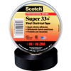 3M 3/4" x 20 ft. x 7 mil Black Vinyl Electrical Tape Rubber Adhesive, 0 to 220°F, 1,150 V/mil, Series 33+ 7000058432 - 54041454