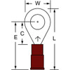 3M 22-18 AWG Partially Insulated Crimp Connection Circular Ring Terminal 1/4" Stud, Copper Contact 7010319489 - 88091921
