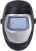 3M 4-1/4" Window Width x 2-3/4" Window Height, 5, 8 to 13 Shade Auto-Darkening Lens, Fixed Front Welding Helmet Black/Gray PPA Green Lens 7010340598 - 40765257