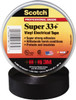 3M 3/4" x 52 ft. x 7 mil Black Vinyl Electrical Tape Rubber Adhesive, 0 to 220°F, 1,150 V/mil, Series 33+ 7010397928 - 77654036
