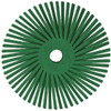 3M 3" Diam, Type R Quick Change Radial Bristle Brush 50 Grit, Coarse Grade, 25,000 Max RPM, Green 7100138176 - 67254656