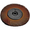 3M 6" Diam, 1/2" Max Face Width, Plain Hole Radial Bristle Brush 36 Grit, Very Coarse Grade, 6,000 Max RPM, Dark Brown 7100138290 - 09348020