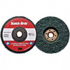 3M 4-1/2" Extra Coarse Grade Aluminum Oxide Deburring Disc 5/8-11 Threaded Center Hole, Quick Change Connection, Green, 13,300 Max RPM 7100175465 - 11030350