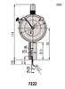 Mitutoyo Dial Depth Gage, 0-10mm - 7222