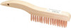 Ampco Safety Tools 4 Rows x 16 Columns Bronze Shoe Handle Wire Brush 10" OAL, 1-1/8" Trim Length, Wood Shoe Handle B-399 - 33010679