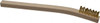 Gordon Brush 3 Rows x 7 Columns Brass Platers Brush 7-3/4" OAL, 7/16" Trim Length, Wood Toothbrush Handle 30BG - 79562682