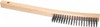 Made in USA 3 Rows x 19 Columns Wire Scratch Brush 6-1/4" Brush Length, 13-3/4" OAL, 1-1/8" Trim Length, Wood Toothbrush Handle E193 - 01252857
