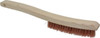 Osborn 4 Rows x 18 Columns Polypropylene Platers Brush 6" Brush Length, 13-1/4" OAL, 7/8" Trim Length, Wood Curved Handle 0005404500 - 53502449