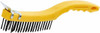 Rubbermaid 3 Rows x 19 Columns Steel Wire Brush 14" OAL, 1" Trim Length, Plastic Curved Handle FG9B4400GRAY - 04763066