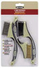 Hyde Tools 3 Piece Brass, Nylon & Stainless Hand Brush Set 6-1/2" Brush Length, 0.1mm Trim Length 46843 - 51328839