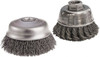 CGW Abrasives 4" Diam 5/8-11 Threaded Arbor Stainless Steel Fill Cup Brush Knotted Wire, 0.02" Wire Diam, 7/8" Trim, 8,500 Max RPM 60540 - 48808943