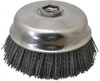 Osborn 4" Diam 5/8-11 Threaded Arbor Silicon Carbide Fill Cup Brush Straight Wire, Silicon Carbide Abrasive, 1-1/2" Trim, 6,000 Max RPM 0003212500 - 00221960