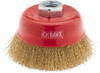 Value Collection 3-3/16" Diam 5/8-11 Threaded Arbor Steel Fill Cup Brush Crimped Wire, 0.008" Wire Diam, 8,500 Max RPM S04186235 - 04186235